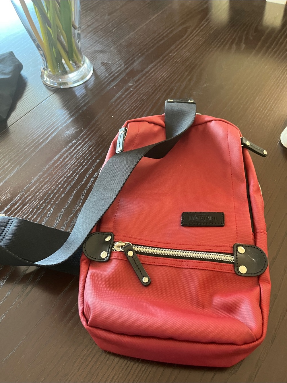 Compact Red Sling Backpack for Men - Everyday Crossbody Carry